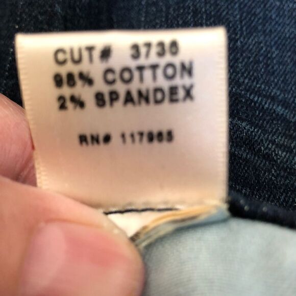 J Brand low rise Torn Dark Vintage Jeans distressed on front, whiskering 29 Nice - Picture 12 of 13